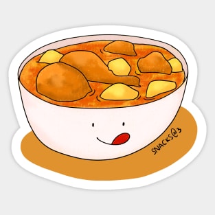 A bowl of chicken curry Sticker